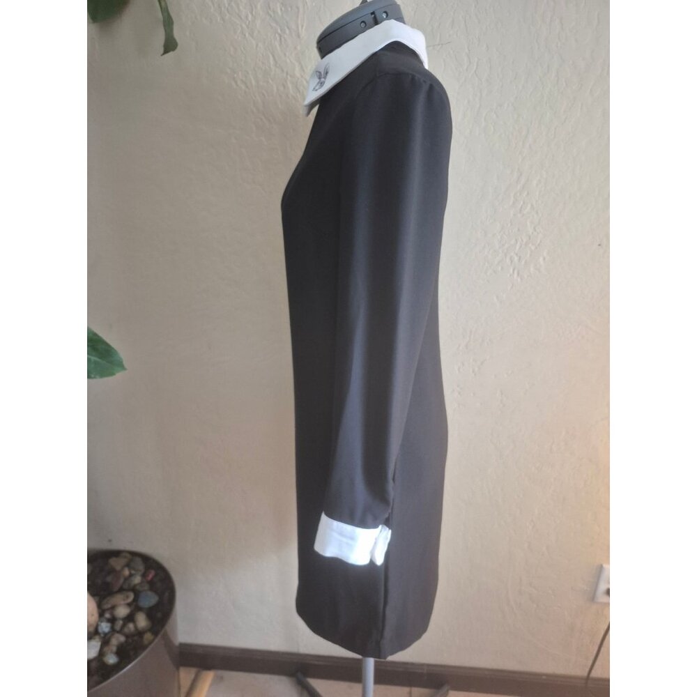 Victoria Beckham for Target Black Long-Sleeve Dress With Bunny Collar size S - Picture 3 of 9